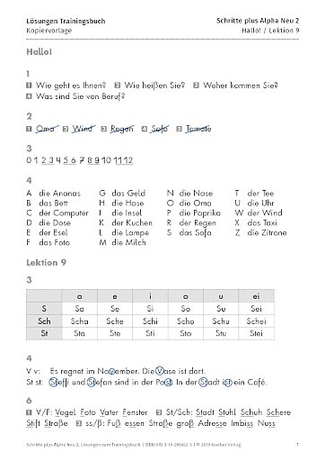 Lösungen - Trainingsbuch
