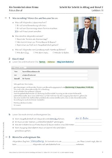 Fokus Beruf: Ein Termin bei einer Firma