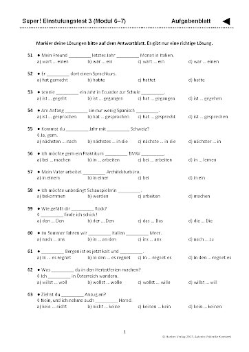 Einstufungstests 3-4