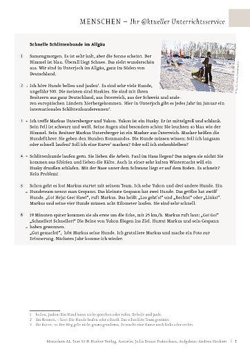 Schnelle Schlittenhunde im Allgäu