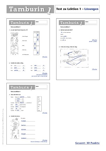 Test zu Lektion 1 – Lösungen