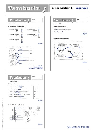 Test zu Lektion 5 – Lösungen