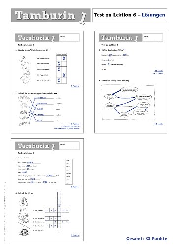 Test zu Lektion 6 – Lösungen