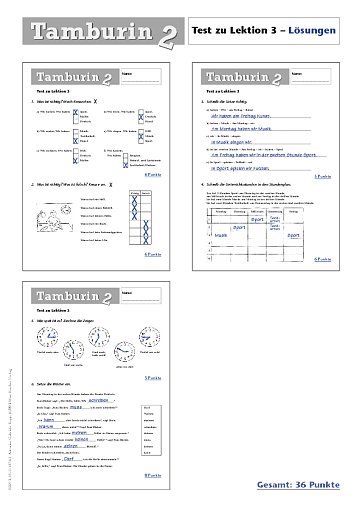 Test zu Lektion 3 – Lösungen