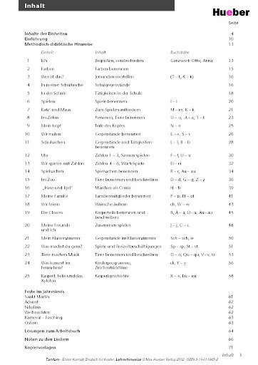Lehrerhandbuch: Inhalt