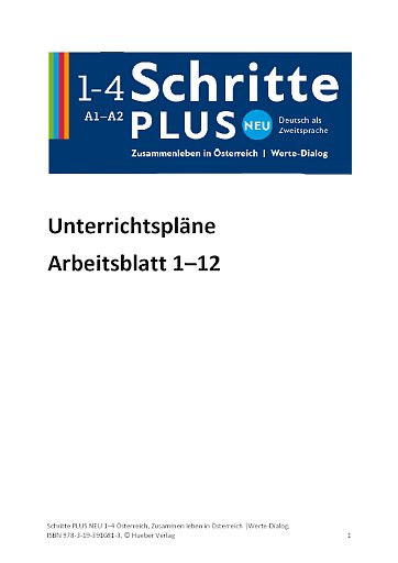 Unterrichtspläne zu Wertedialogen, Lektion 1-12
