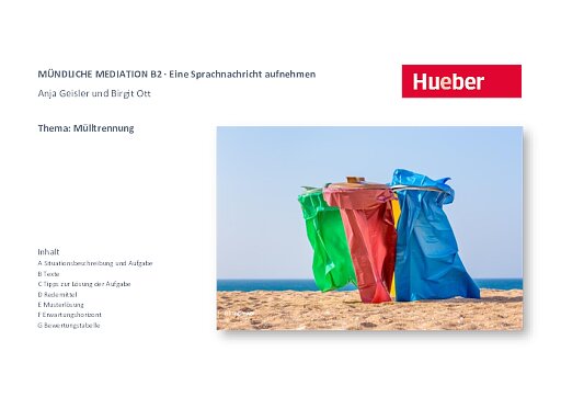 Interlinguale Mediation – mündlich: Mülltrennung (Niveau B2)