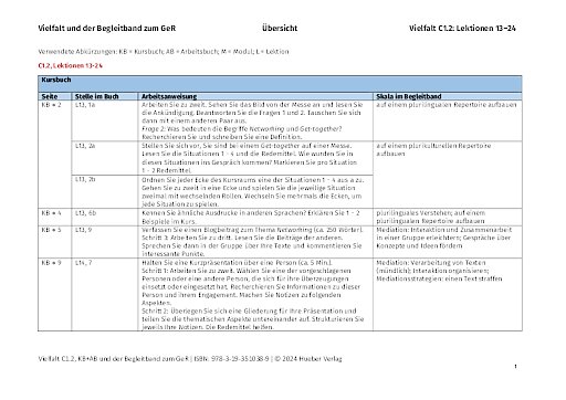 Vielfältige Bezüge zum GER-Begleitband