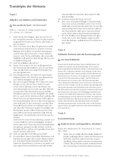 Transkriptionen der Hörtexte