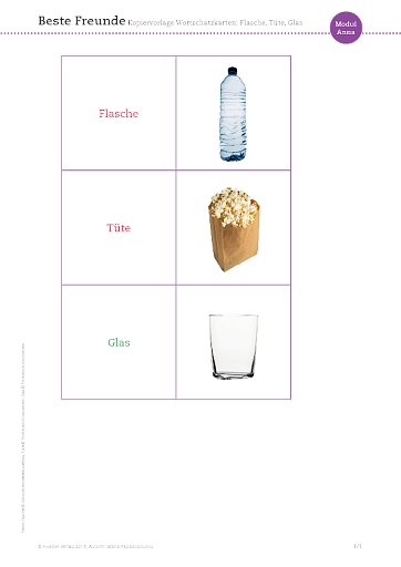 Flasche, Tüte, Glas