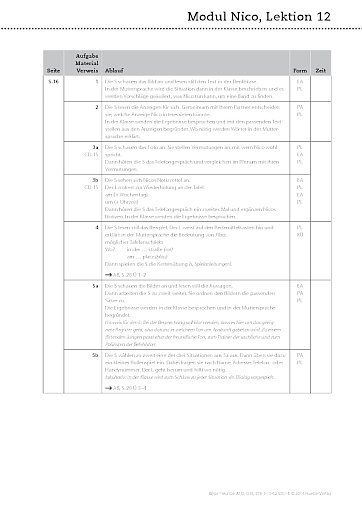 Modul Nico, Lektion 12