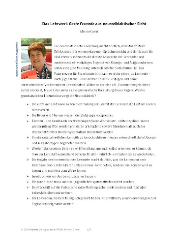 Beste Freunde desde el punto de vista de la neurodidáctica (en alemán)