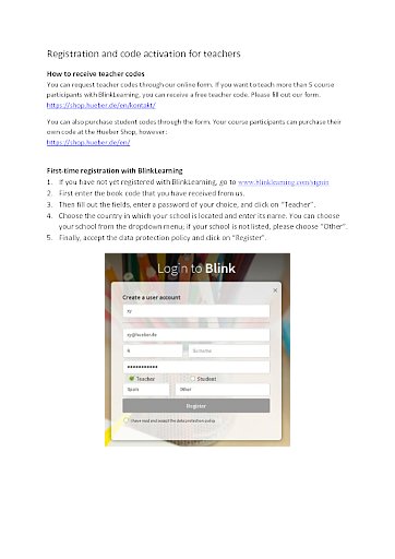 Registration for Teachers (in English)