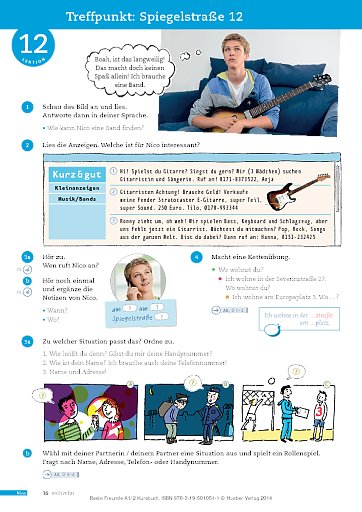 Lektion 12: Treffpunkt: Spiegelstraße 12
