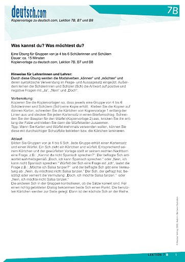 Was kannst du? Was möchtest du?