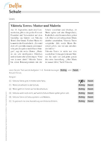 nach Aufgabe 6 oder 16: Arbeitsblatt "Schule"