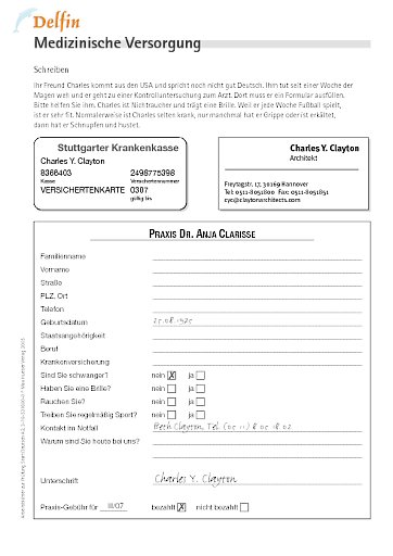 nach Aufgabe 6: Arbeitsblatt "Medizinische Versorgung"