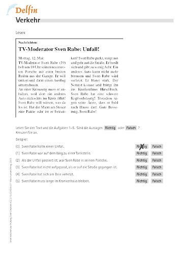 nach Aufgabe 8 oder 14: Arbeitsblatt "Verkehr"