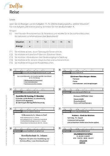 nach Aufgabe 4 oder 12: Arbeitsblatt "Reise"