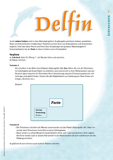 Lektion 7: Feste und Feiern