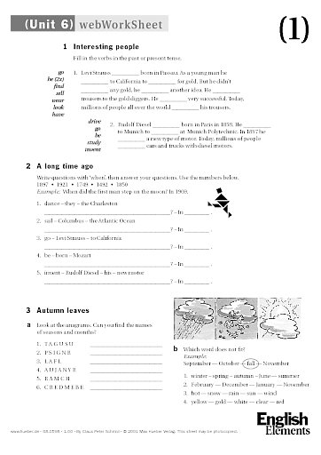 webWorkSheet Unit 6