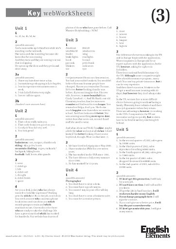 webWorkSheets Unit 1-12: Key