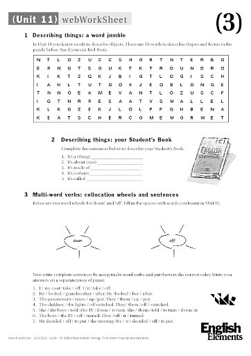 webWorkSheet Unit 11