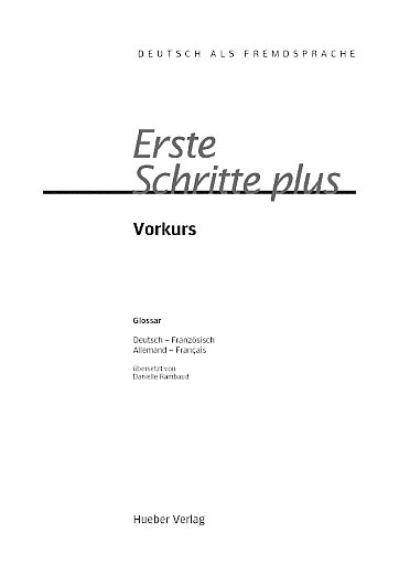 Wortliste Deutsch – Französisch | Allemand – Français