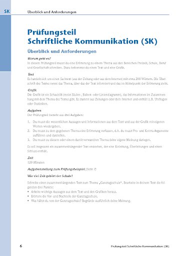 Auszüge aus den Prüfungsteilen