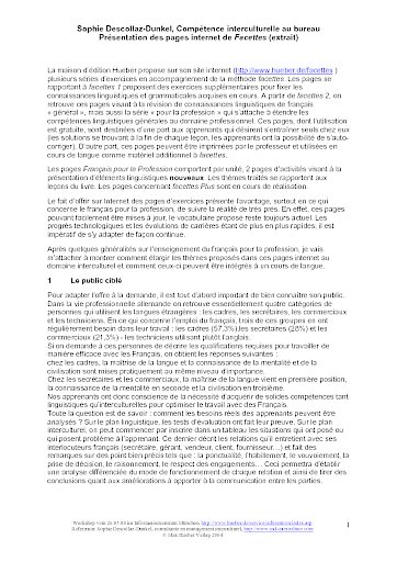 Nachlese: Compétence interculturelle au bureau