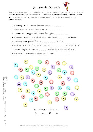 Le parole del Carnevale