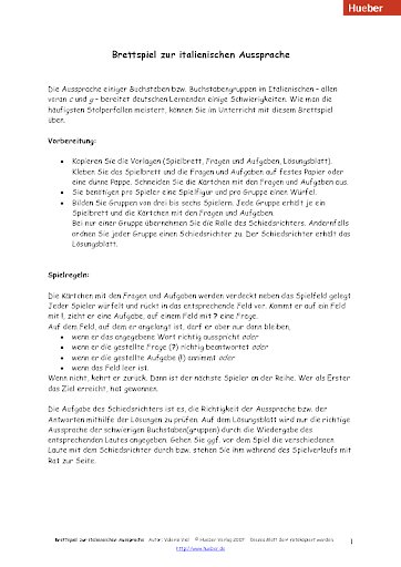 Brettspiel zur  Aussprache