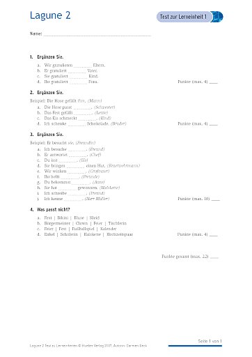 Test mit Lösungen zur Lerneinheit 1