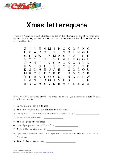 Xmas lettersquare
