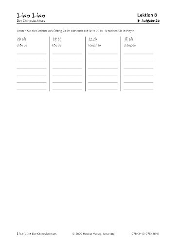 Vorlage für die Tabelle