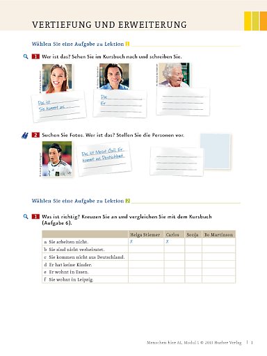 Binnendifferenzierung – Lektion 1-3