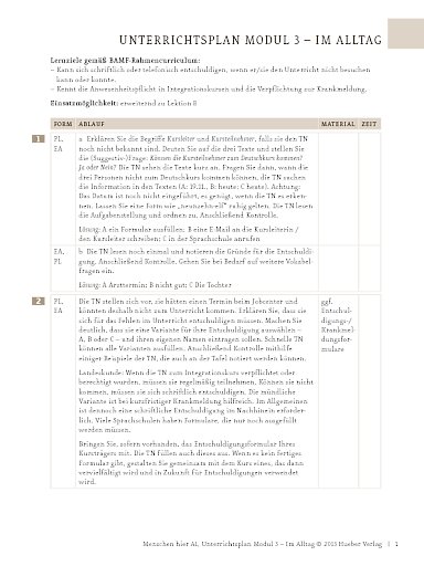 Im Alltag: Sich entschuldigen – Unterrichtsplan (Modul 3)