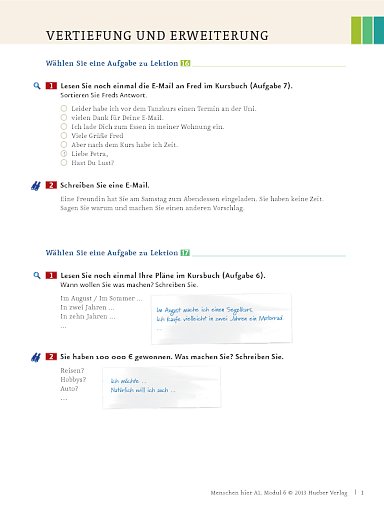 Binnendifferenzierung – Lektion 16-18