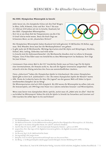 Die XXII. Olympischen Winterspiele in Sotschi