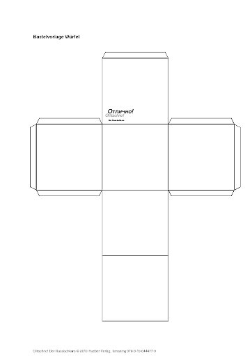 Bastelvorlage Würfel
