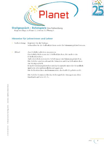 Streitgespräch – Rollenspiele