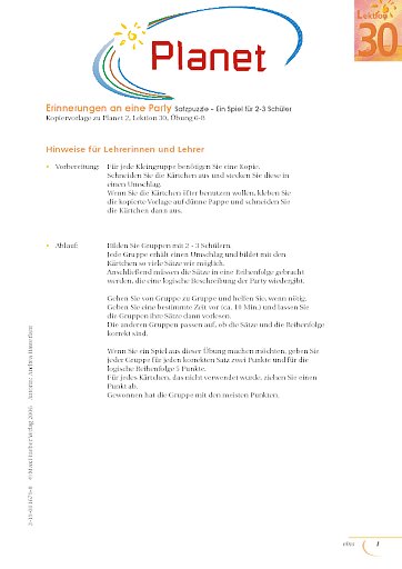 Erinnerungen an eine Party