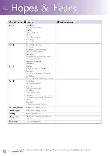 Teacher's Book teaching notes