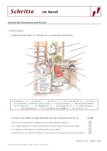 Deutsch für Frisörinnen und Frisöre*
