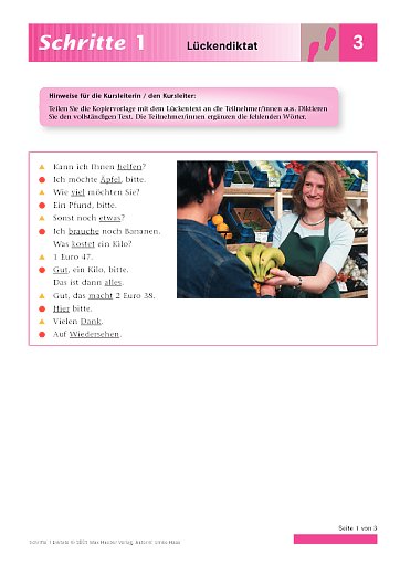 Lektion 3: Lückendiktat