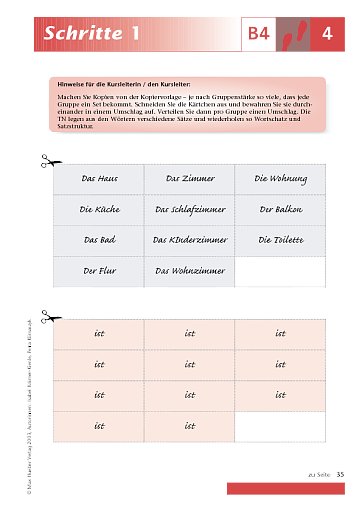 Kopiervorlage zu Lektion 4, B4