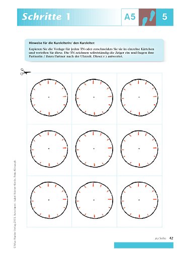 Kopiervorlage zu Lektion 5, A5