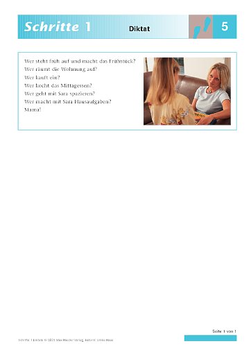 Lektion 5: Diktat