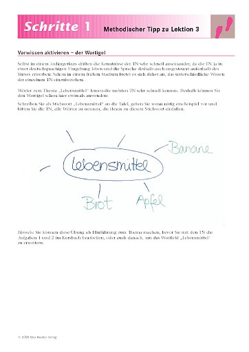 Lektion 3: Methodischer Tipp