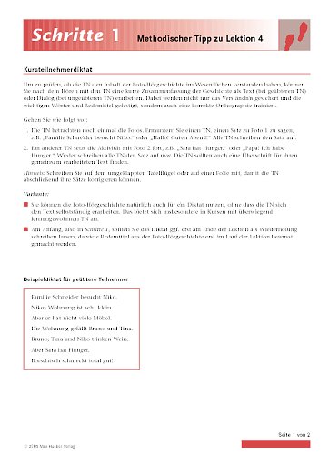 Lektion 4: Methodischer Tipp